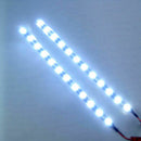 2x Cool White 12 LEDs 30cm/11.8" 5050 SMD LED Strip Waterproof Light 12V Ca D8M7