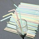 100Pcs Disposable Flexible Straws Plastic Drinking Supplies 20.8*0.5 cm C0T V3X2