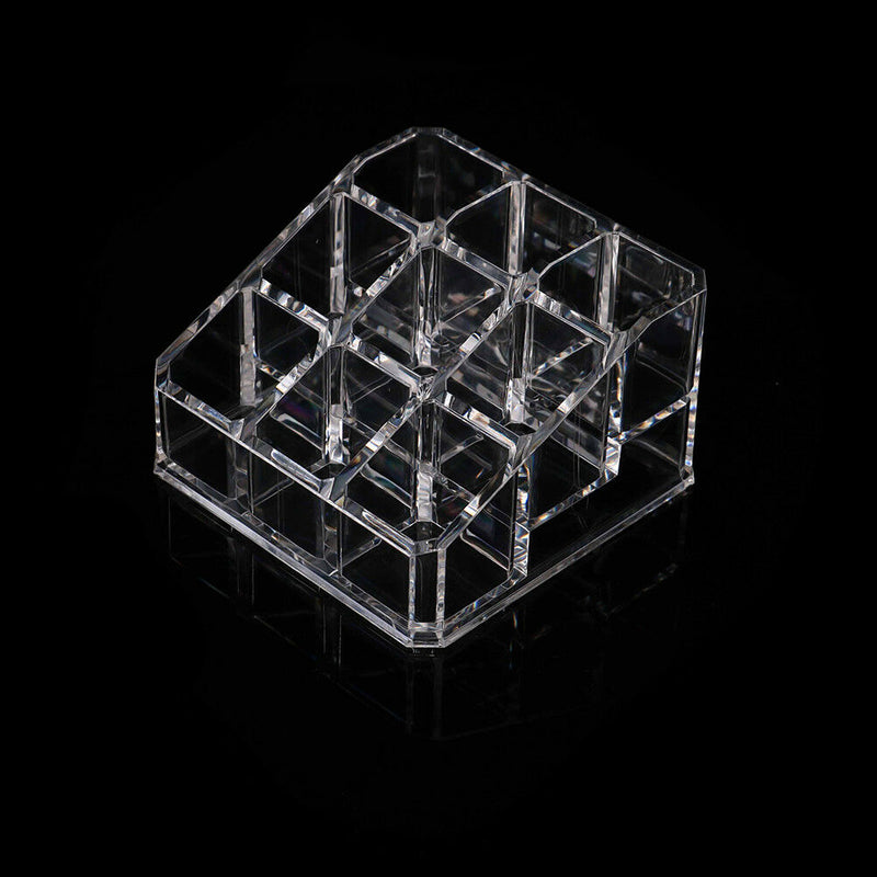 Clear Acrylic 9 Lipstick Holder Display Cosmetic Organizer Makeup Case Storag Gw