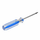 Blue Clear Plastic Handle 2mm x 75mm Screwdriver Hand Tool