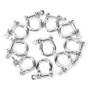 10X O Shape Stainless Steel Shackle Rope Paracord Bracelet Buckle Top
