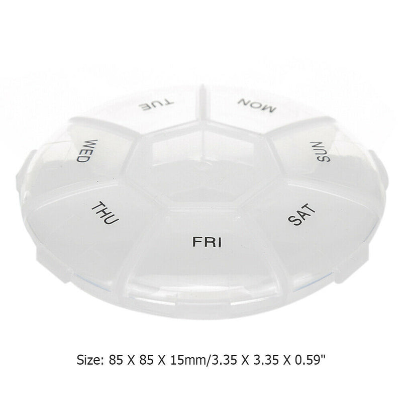 7 Grids 7 Days Weekly Pill Drug Box Medicine Tablet Dispenser Splitter Case