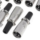 5 Pairs Male/Female 3 Pin XLR Jack Microphone MIC Audio Connector FT