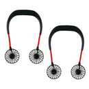 2x Mini Lazy Fan USB Cooling Neck Hanging Cooler Fitness Cycling Stylish Fan