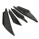 New 4Pcs/Set Carbon Look Car Body Spoiler Canards Valence Chin Front Bumper