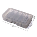 5 Grids Clear Plastic Fishing Lures Bait Storage Tackle Box Container Org WWR