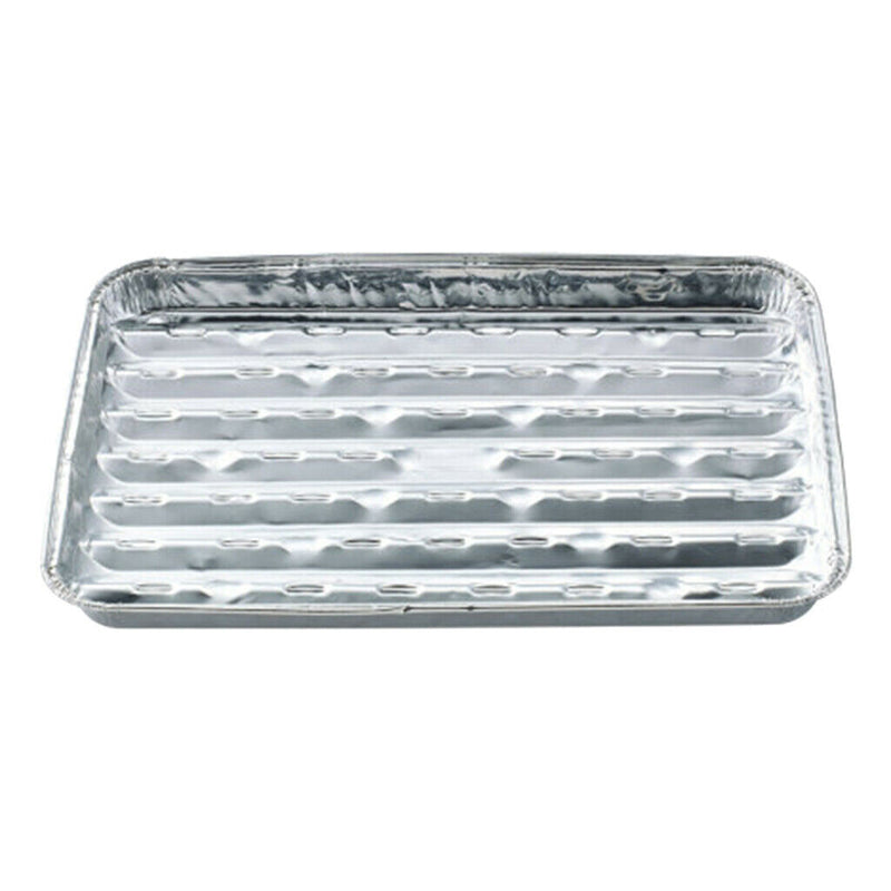 5 Pack Aluminum Foil Grilling Tray Rectangular BBQ Plate Disposable Cake Pan