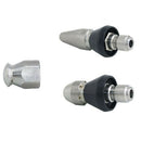 4X 1/4inch Drain Pipe Jetter Rotary Nozzle Quick Release Pressure Sewer Nozzle