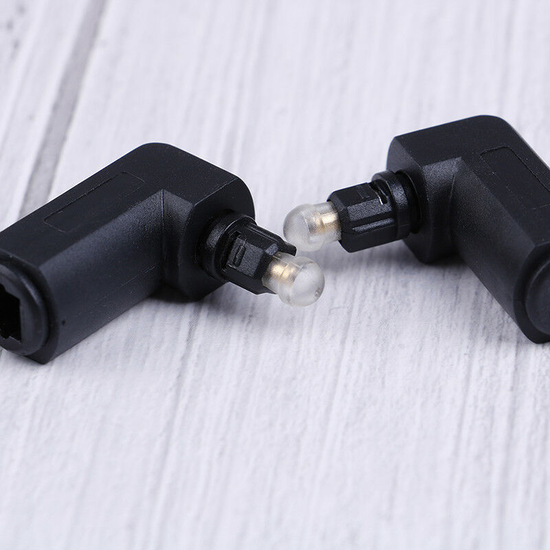 2Pcs 90 degree optical audio cable adapter male and female right angle FT