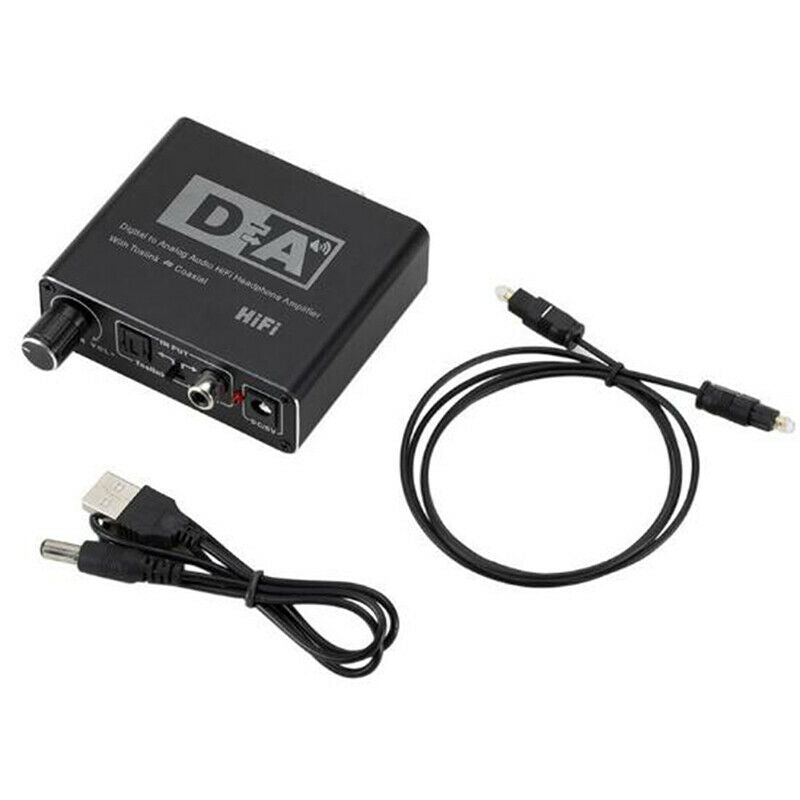 192kHz Digital Optical Coaxial Toslink To Analog RCA L/R 3.5mm Audio Convert3C