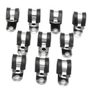 10Pcs Insulated 13mm 1/2" P Tube Clips Hose Pipe Line Clamp P Type 13x36mm