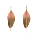 Fashion Jewelry Fuorescent Double Color Exotic Dangle Eardrop Earring Long