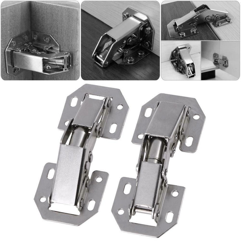 10pcs 3in Bridge Shaped Spring Frog Closet Cabinet Door Hinges No Drilling  A