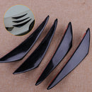 4x Front Bumper Protector Fins Body Spoiler Lip Canards Splitter Trim Refit hf