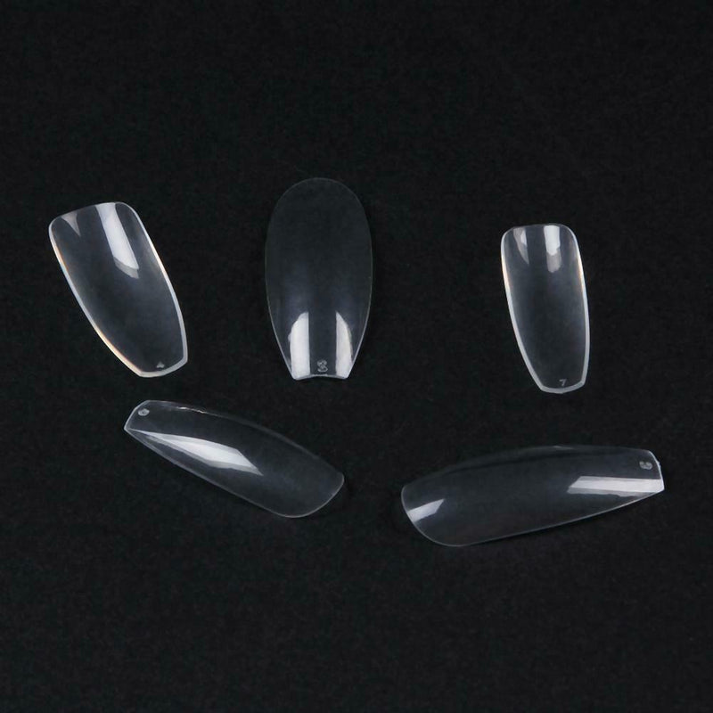 500pcs Pro False Nail Tips Square Head Full Cover Clear DIY Manicure Tips