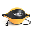 Double PU End Boxing Speed Dodge Training Ball Punching Sparring Bag Yellow