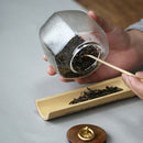 1X(Chinese Kung Fu Hammer Glass Tea Caddy Canister Japanese Porcelain Conta