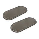 2x PU Bag Bottom Shaper Cushion Crochet Base Pad Insert DIY Accessory Gray