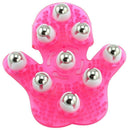 Palm Shaped Massage Glove Body Massager With 9 360-Degree-Roller Metal Roll D8X8