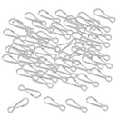 100pcs Stainless Steel Carabiners Spring Snap Clasp Outdoor Hardware 40mm