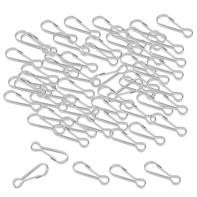 100pcs Stainless Steel Carabiners Spring Snap Clasp Outdoor Hardware 40mm