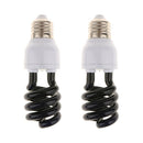 2x 12V Ultraviolet Blacklight Bulb Fluorescent Lightbulb Spiral Type - 15W