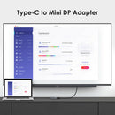 USB Type C Female to Mini DP Female Adapter 4K Converter for Laptop Phone A