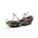 Aquarium Large Broken Boat Shaped Fish Tank Separated Shipwreck Wreck Sunk H0P3