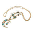 Women Cubic Zirconia Flower Long Adjustable Chain Pendant Sweater Necklace  X4T9