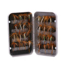 32Pcs/Box Fly Fishing Lure Dry/Wet Fly Ice Fishing Lure Artificial Bait WithB FT