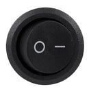 5Pcs SPST Black Button On/Off Round Rocker Switch AC 6A/250V 10A/125V P5T8