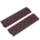 2pcs Car Seat Belt Cover Shoulder Pads Covers Cushion Set(Red Black)