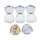 1PCS Portable Pill Box Folding Metal Pill Case Medicine Organizer Randomly3C