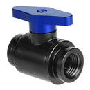 G1/4 Vent Valve Aluminum Handle Double Inner Teeth Waterway Control(Blue)