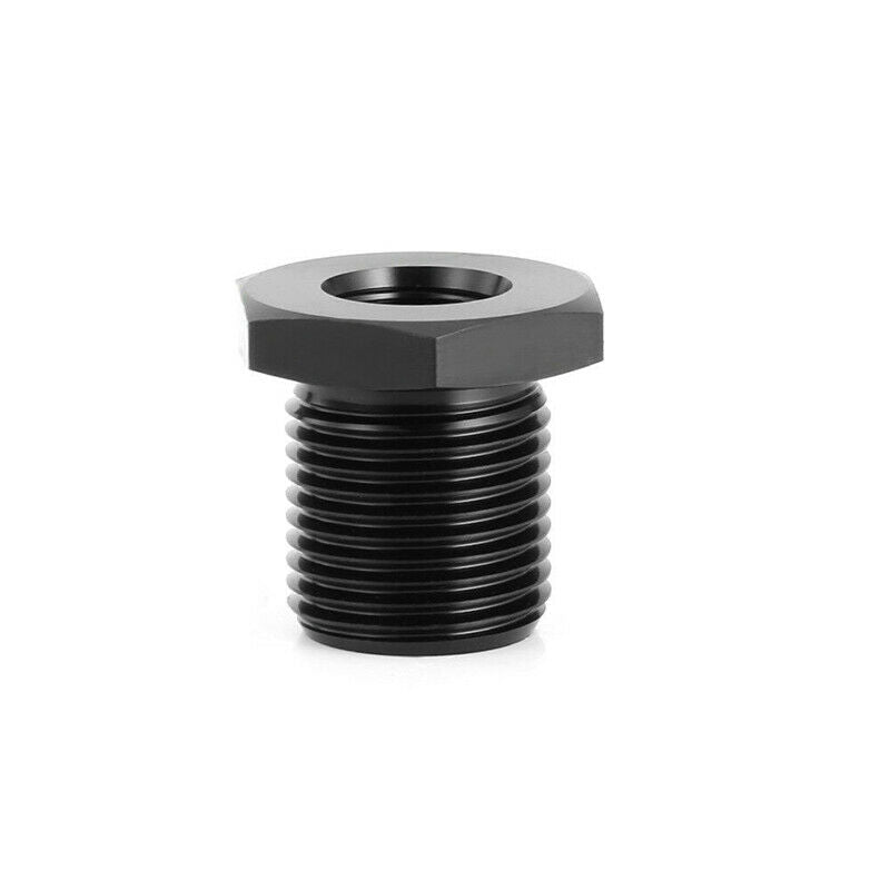 1/2-28 To 3/4-16 Threaded Adapter Automotive Oil Filter Steel Black Knurled C3c