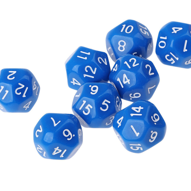 10pcs/set Polyhedral D16 Dice for DND RPG MTG Role Playing Board Game Blue