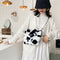 Plush Messenger Bag Women Winter Fashion Shoulder Fluffy Handbag (Black)
