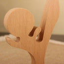 Wood Cell Phone Smart Phone Desk Stand Holder Table Decor - Kung Fu Boy