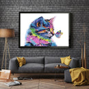 Hand Painted Picture DIY Colorful Cat Frameless Painting By Numbers Craft A