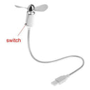 Mini USB Fan Flexible USB Cooling Fan With Switch For Notebook Laptop Compu G1I9