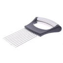 Stainless Steel Onion Holder Vegetable Potato Food Slicer Cutter Peeler Chop Hn