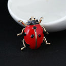 Fashion Enamel Red Ladybug Insect Brooches Beetle Pin Scarf Corsage Jewelry  Ew