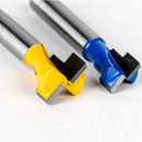 2Pcs Professional 1/4" Shank Router Bit Woodworking Keyhole Cutter 3/8"&1/2"
