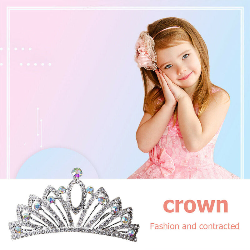 Baby Girl Princess Crown Headband Crystal Headdress Tiara Wedding Headwear A