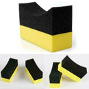 2PCS Car Wheel Waxing Tire Polishing Compound Washing Cleaning Sponge Pad B T2Y5