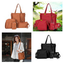 3 Pieces Four Set PU Leather Handbag Cross Body Shoulder Tote Bag for Ladies