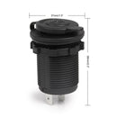 1x Black Car Auto SUV Motorcycle Boat Cigarette Lighter Socket Power Plug Outlet