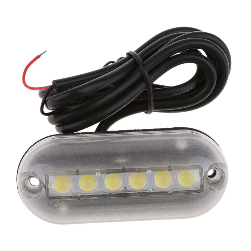 2x 12V White Light Stainless Steel Underwater Boat Marine 6 LED Light