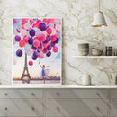 Frameless Painting By Numbers DIY Romantic Balloon Hand Painted Oil Picture