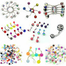 Wholesale 10x Mixed Color UV Dice Ball Navel Belly Button Ring Bars Piercing